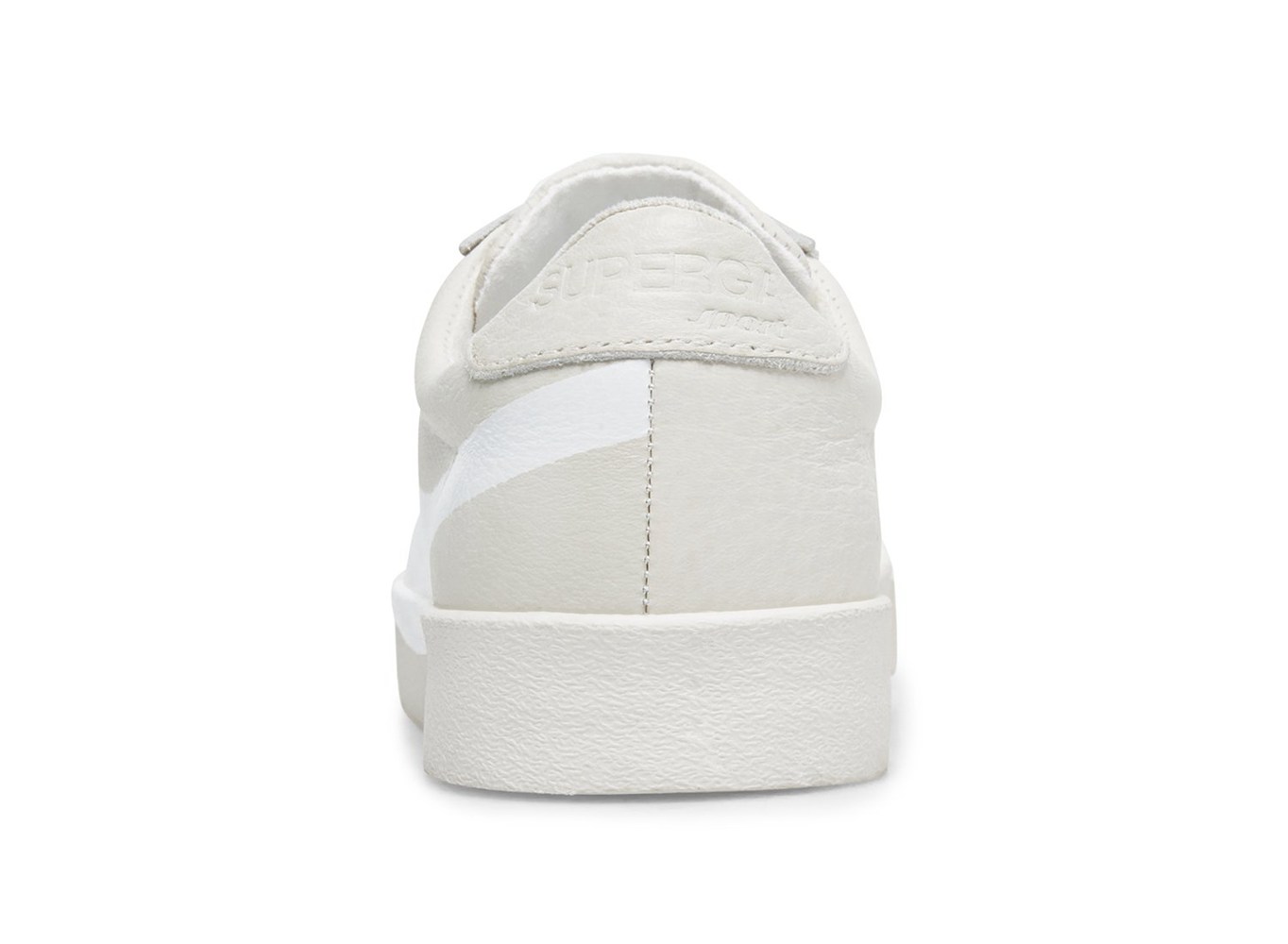 Superga White Sneakers Womens - 2843 Clubs Tumbled Leather U Logo - 714IJGXUK